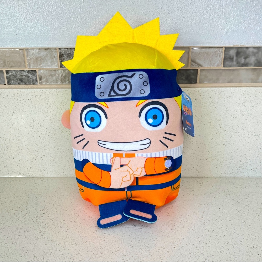 NEW Naruto Uzumaki Plush Viz Media Anime Stuffed Toy Orange Yellow NWT